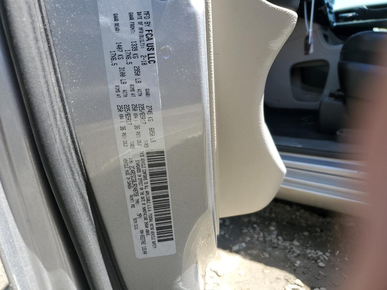 2C4RDGCG8JR248758 2018 Dodge Grand Caravan Sxt