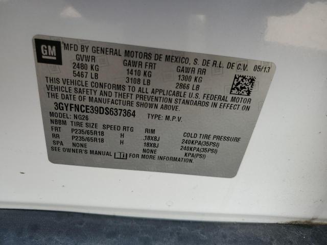 2013 Cadillac Srx Luxury Collection VIN: 3GYFNCE39DS637364 Lot: 54965724