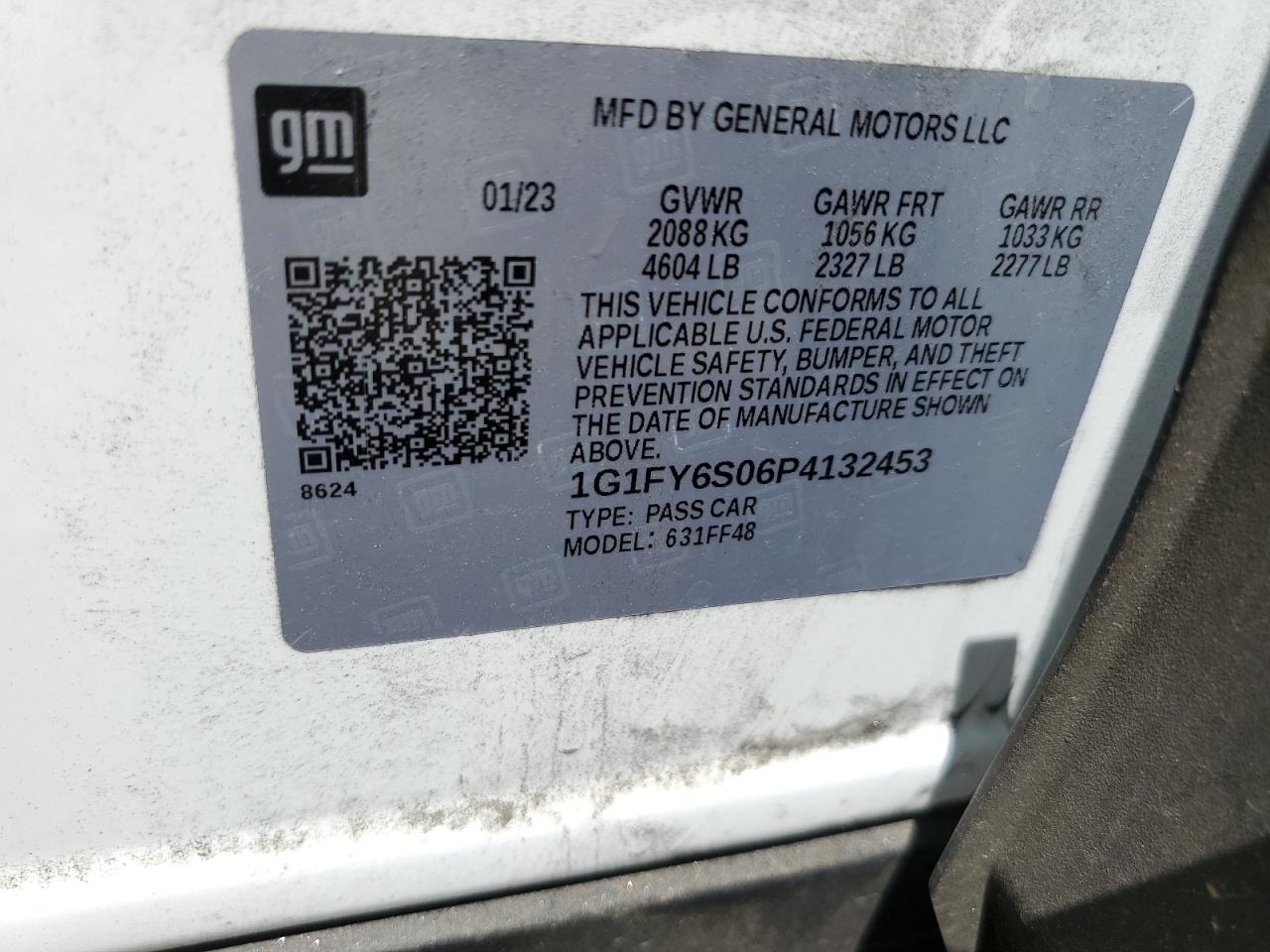 1G1FY6S06P4132453 2023 Chevrolet Bolt Euv Lt