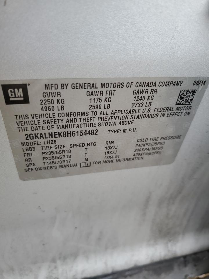 2GKALNEK8H6154482 2017 GMC Terrain Sle