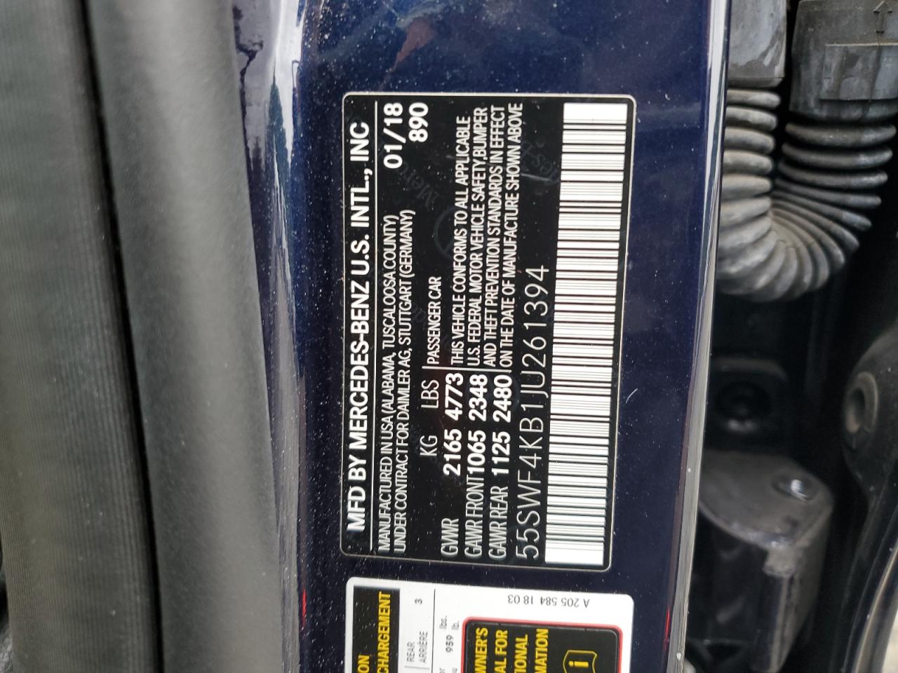 55SWF4KB1JU261394 2018 Mercedes-Benz C 300 4Matic