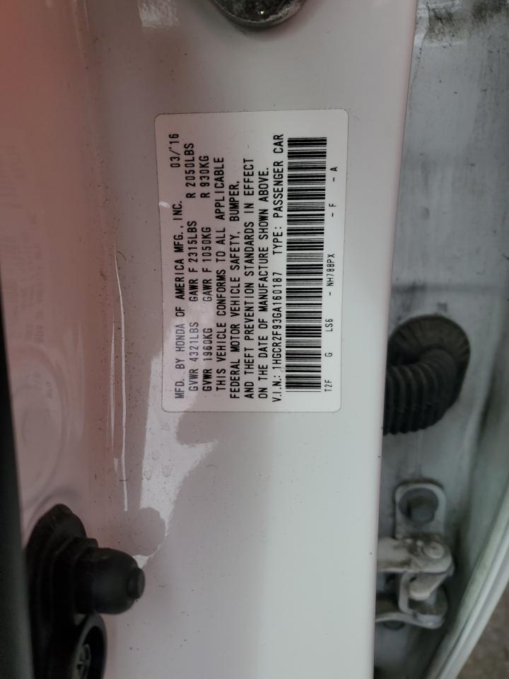 1HGCR2F93GA160187 2016 Honda Accord Exl