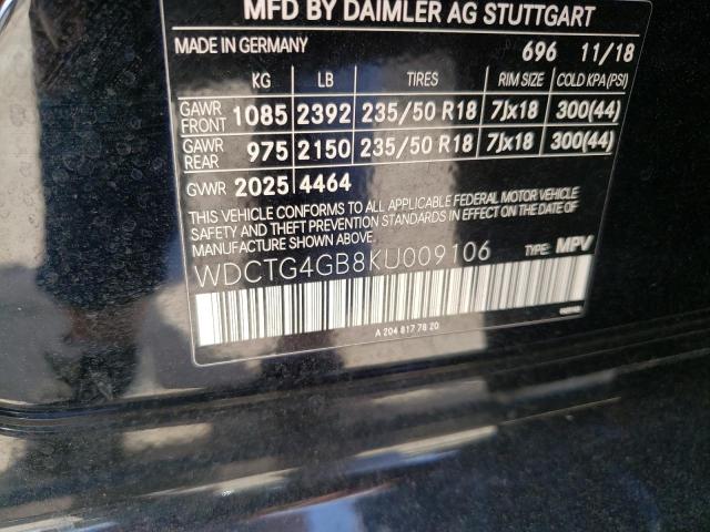 VIN WDCTG4GB8KU009106 2019 Mercedes-Benz GLA-Class,... no.13