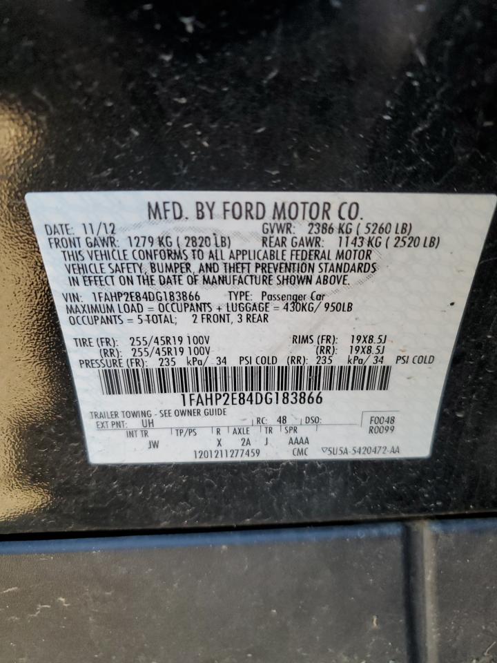 1FAHP2E84DG183866 2013 Ford Taurus Sel