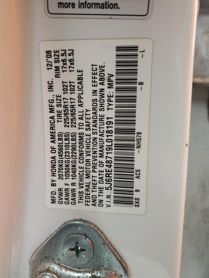 5J6RE48719L018191 2009 Honda Cr-V Exl