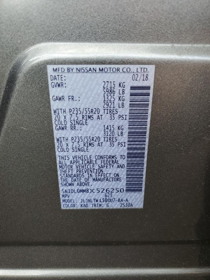 5N1DL0MM8JC526250 2018 Infiniti Qx60