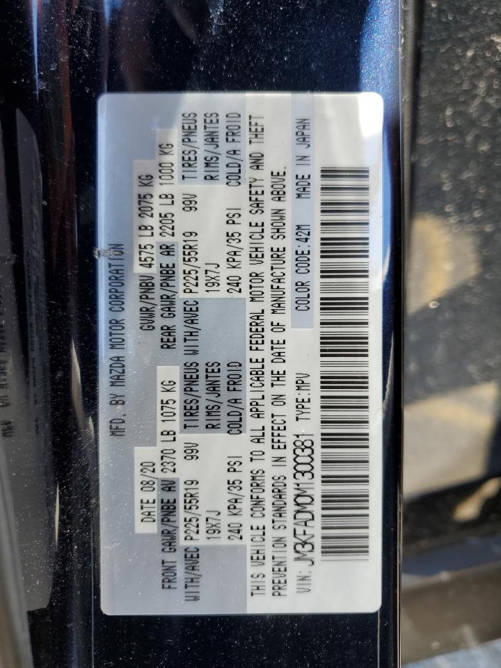 JM3KFADM0M1300381 2021 Mazda Cx-5 Grand Touring