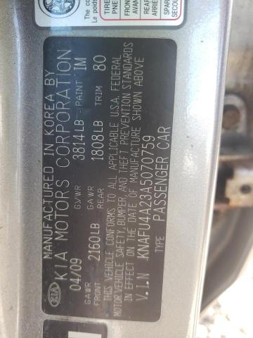 2010 Kia Forte Ex VIN: KNAFU4A23A5070759 Lot: 52961344