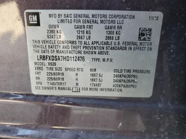 2017 BUICK ENVISION LRBFXDSA7HD112476