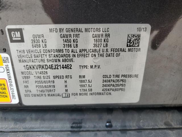 1GKKVRKD4EJ214462 2014 GMC Acadia Slt-1