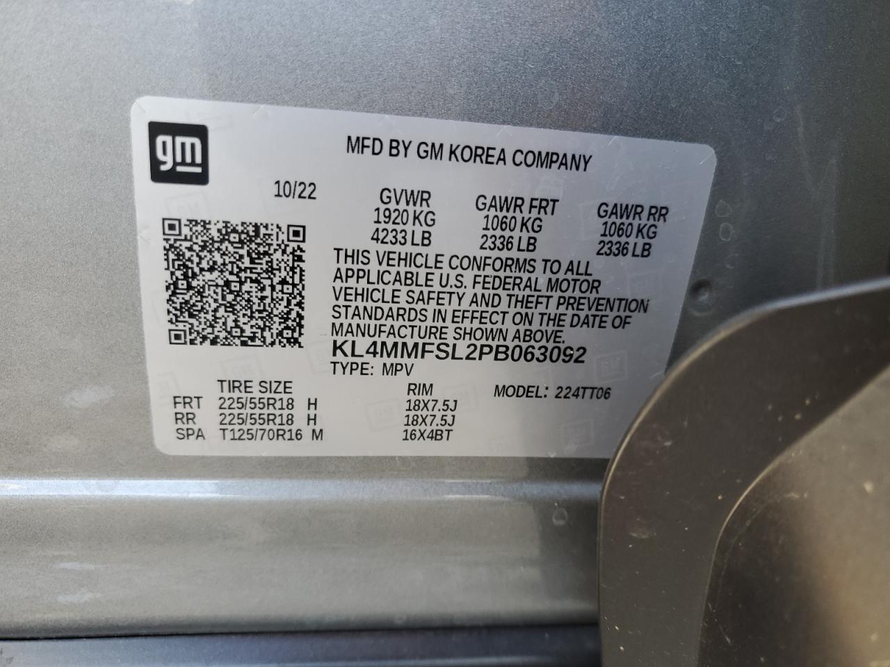 KL4MMFSL2PB063092 2023 Buick Encore Gx Essence