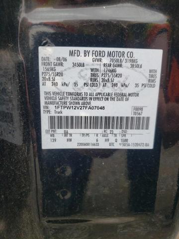 2007 Ford F150 Supercrew VIN: 1FTPW12V27FA07048 Lot: 53933454