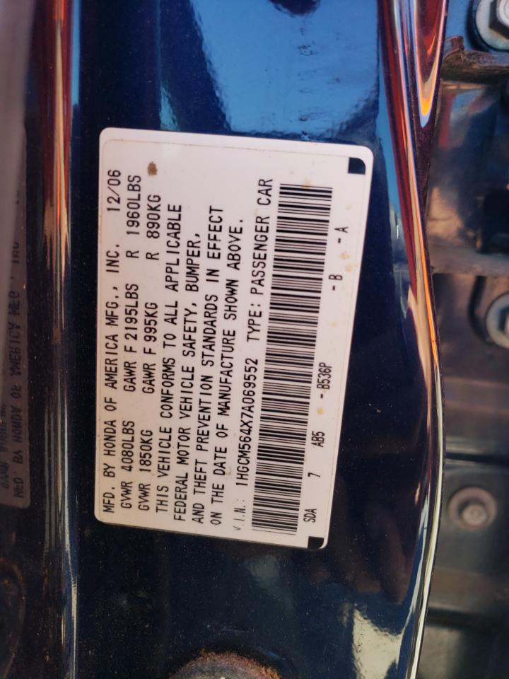 1HGCM564X7A069552 2007 Honda Accord Lx