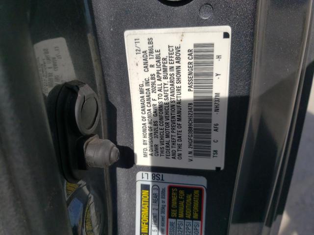 2012 Honda Civic Ex VIN: 2HGFG3B89CH523478 Lot: 56724264