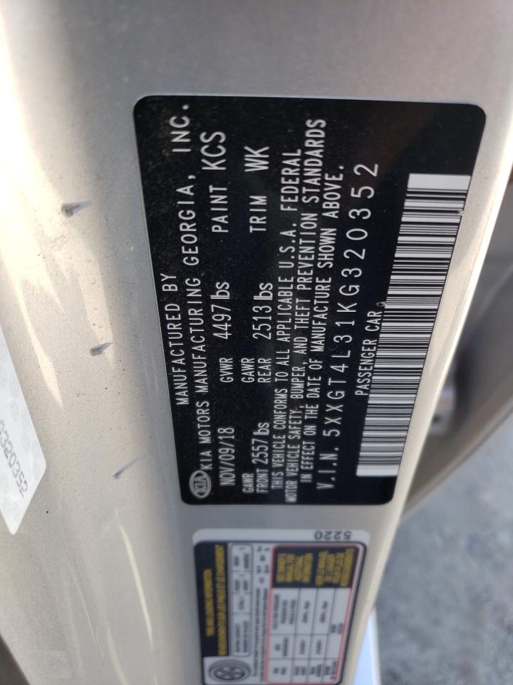 5XXGT4L31KG320352 2019 Kia Optima Lx