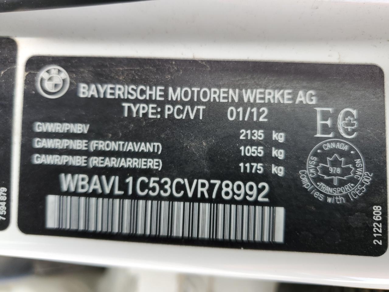 WBAVL1C53CVR78992 2012 BMW X1 xDrive28I