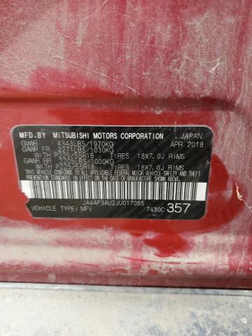 2018 Mitsubishi Outlander Sport Es VIN: JA4AP3AU2JU017065 Lot: 55034104