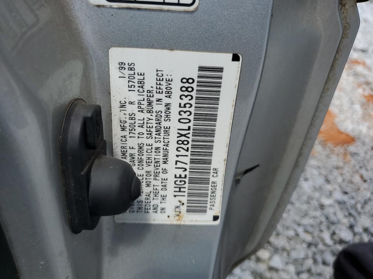 1HGEJ7128XL035388 1999 Honda Civic Hx