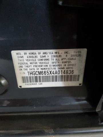 2004 Honda Accord Ex VIN: 1HGCM665X4A014836 Lot: 54049934