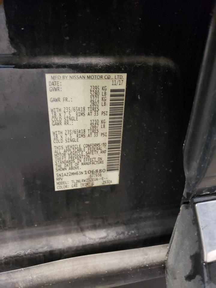 5N1AZ2MH6JN106880 2018 Nissan Murano S