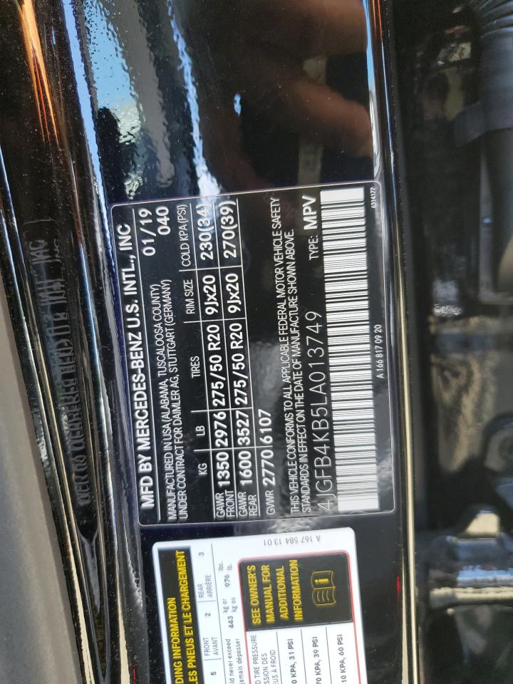 4JGFB4KB5LA013749 2020 Mercedes-Benz Gle 350 4Matic