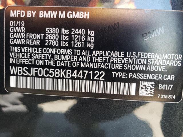 VIN WBSJF0C58KB447122 2019 BMW M5 no.12