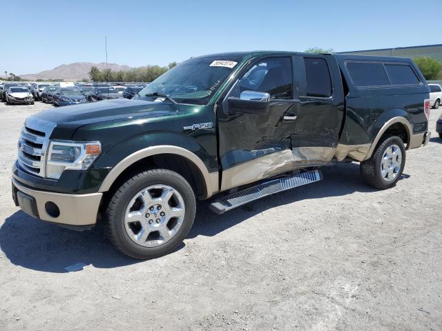 FORD F150 SUPER 2013 green 4dr ext flexible fuel 1FTFX1CFXDKD48443 photo #1