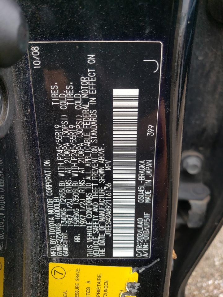 JTEES42A892116136 2009 Toyota Highlander Limited