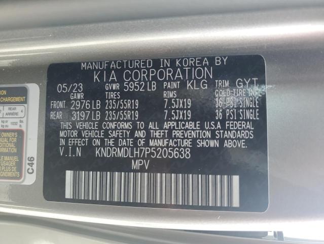 2023 Kia Sorento Sx Prestige VIN: KNDRMDLH7P5205638 Lot: 56283614