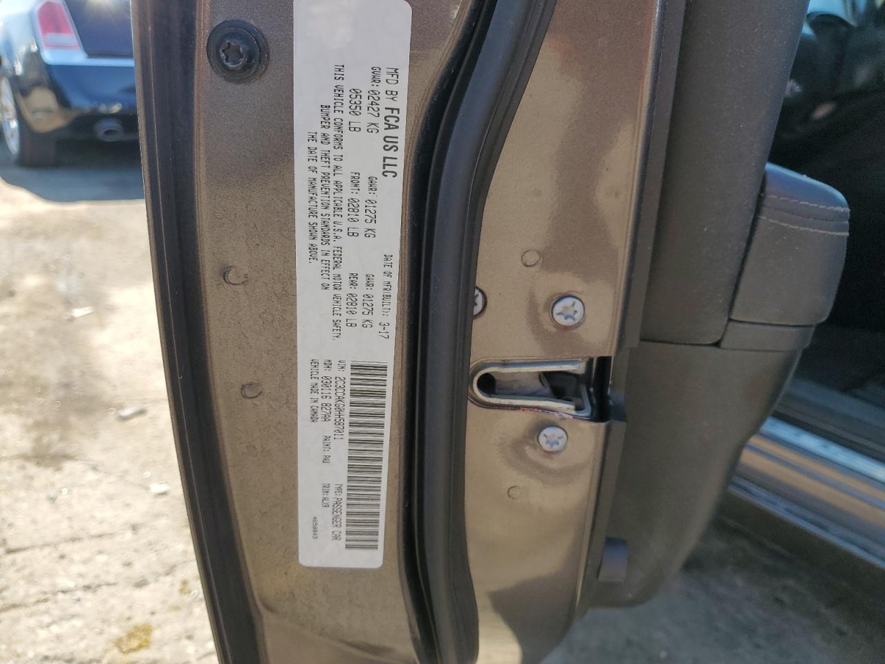 2C3CCAKG0HH587011 2017 Chrysler 300C