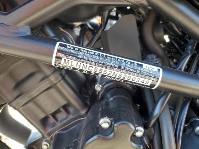 2022 HONDA CBF300 NA MLHNC5552N5200349