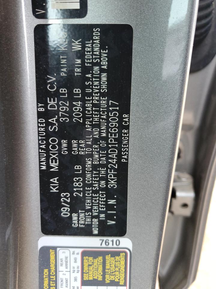 3KPF24AD1PE690517 2023 Kia Forte Lx