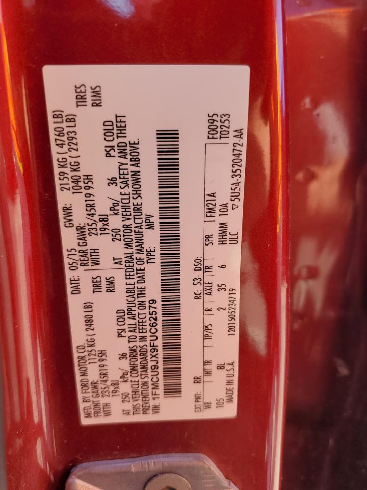 1FMCU9JX9FUC62579 2015 Ford Escape Titanium