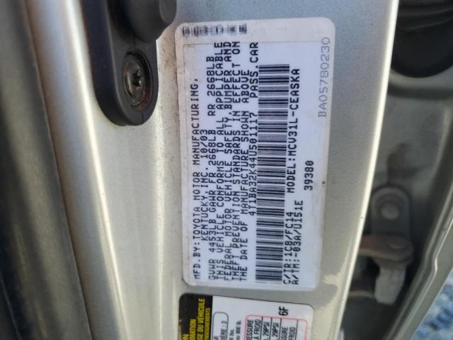 2004 Toyota Camry Se VIN: 4T1BA32K44U501117 Lot: 54047014