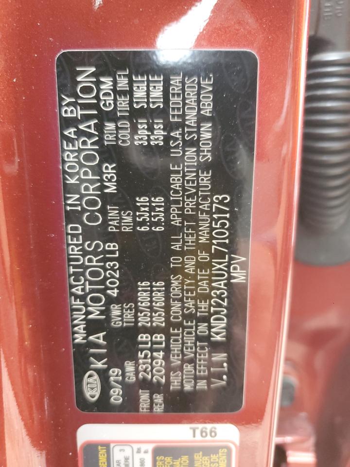 KNDJ23AUXL7105173 2020 Kia Soul Lx