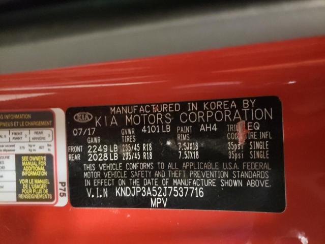 2018 Kia Soul + VIN: KNDJP3A52J7537716 Lot: 56678664