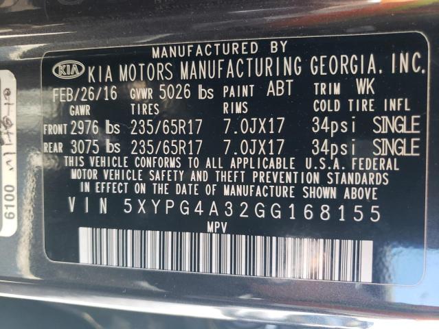 2016 KIA SORENTO LX - 5XYPG4A32GG168155