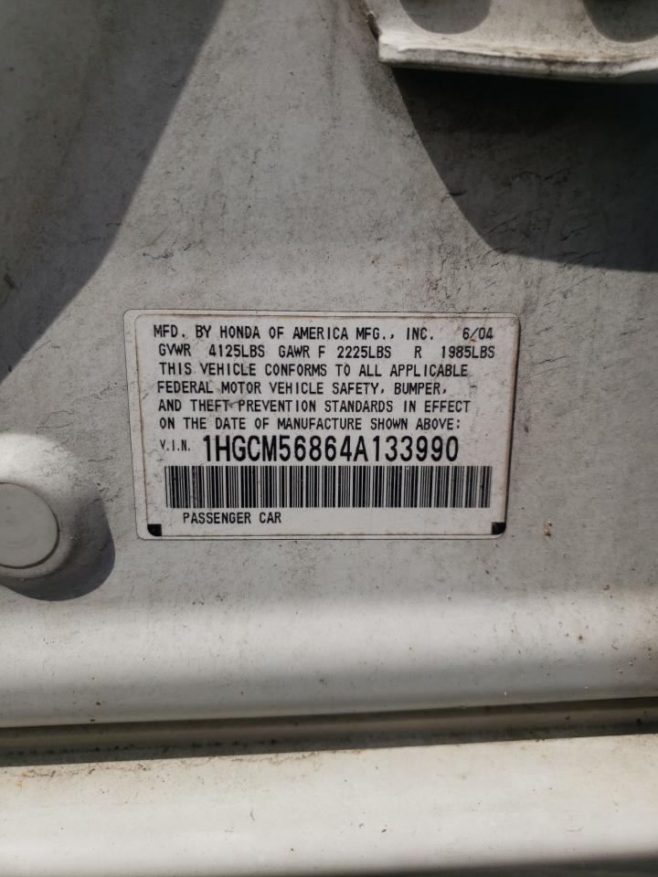 1HGCM56864A133990 2004 Honda Accord Ex