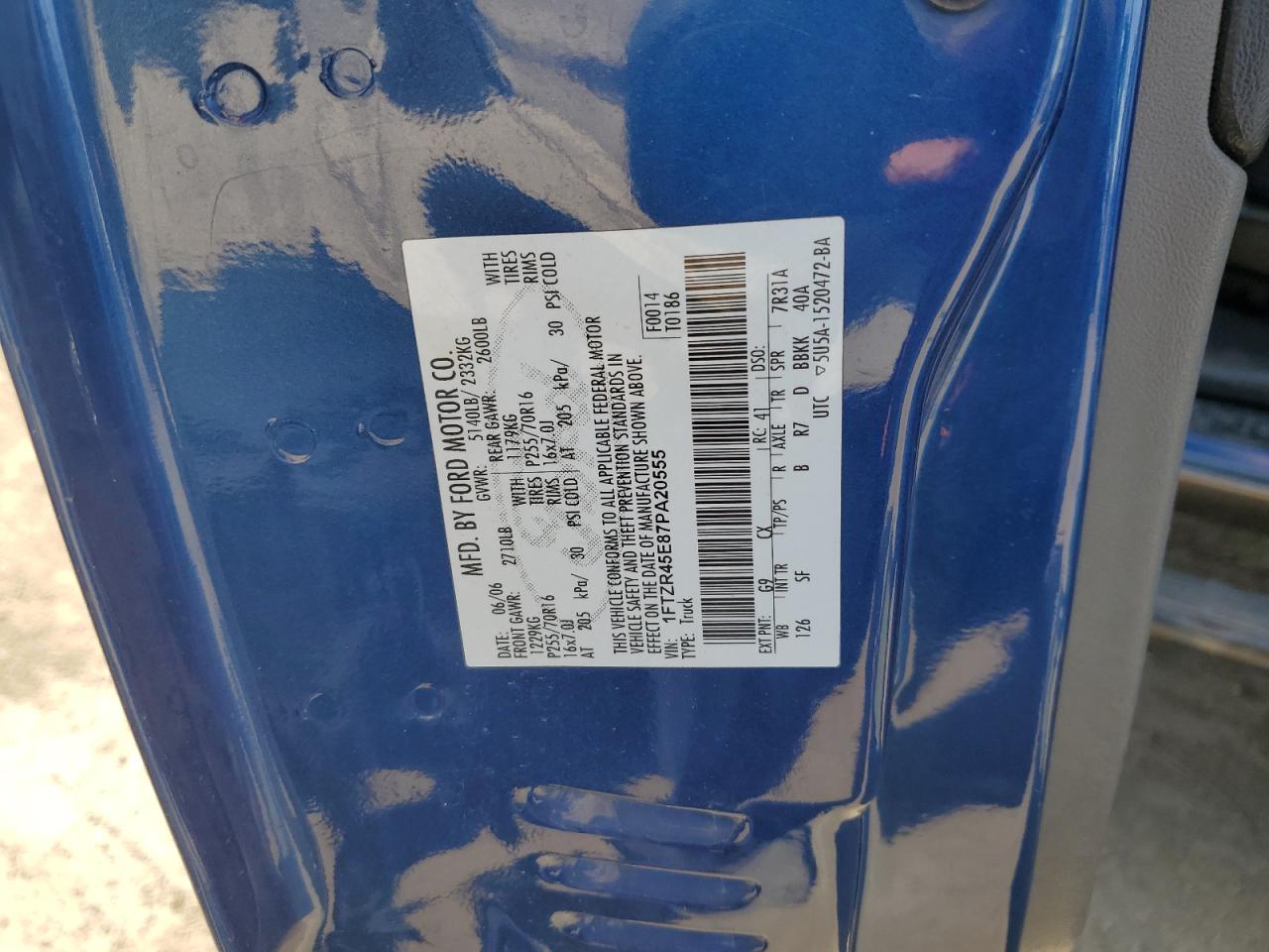 1FTZR45E87PA20555 2007 Ford Ranger Super Cab