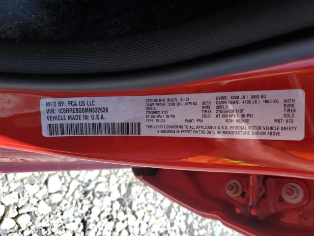 2021 Ram 1500 Big Horn/Lone Star VIN: 1C6RREBG6MN832639 Lot: 55029904