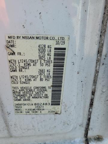 2020 Nissan Nv 2500 S VIN: 1N6BF0KY2LN802483 Lot: 55301774
