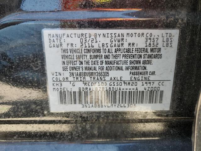 2021 Nissan Sentra S VIN: 3N1AB8BV6MY266305 Lot: 54946064