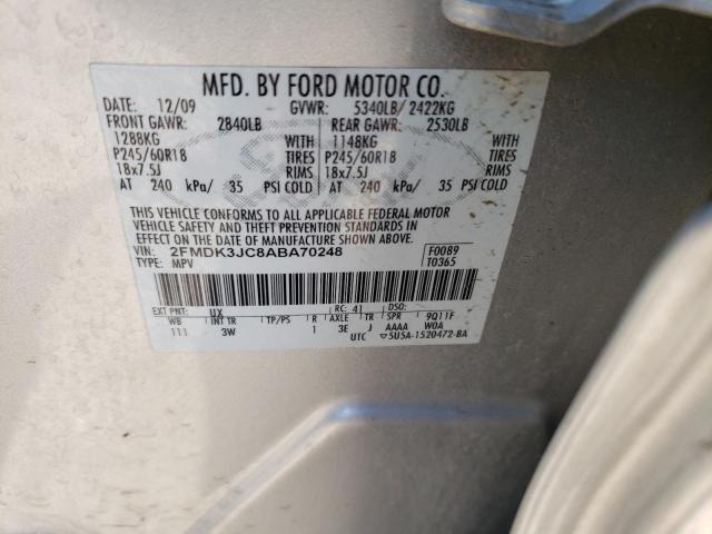 2010 Ford Edge Sel VIN: 2FMDK3JC8ABA70248 Lot: 56580334