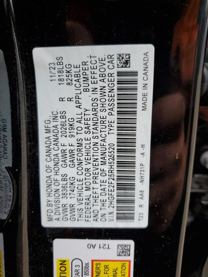 2HGFE2F25RH525520 2024 Honda Civic Lx