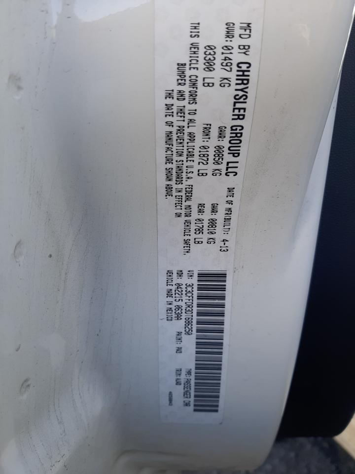 3C3CFFDR3DT686250 2013 Fiat 500 Pop