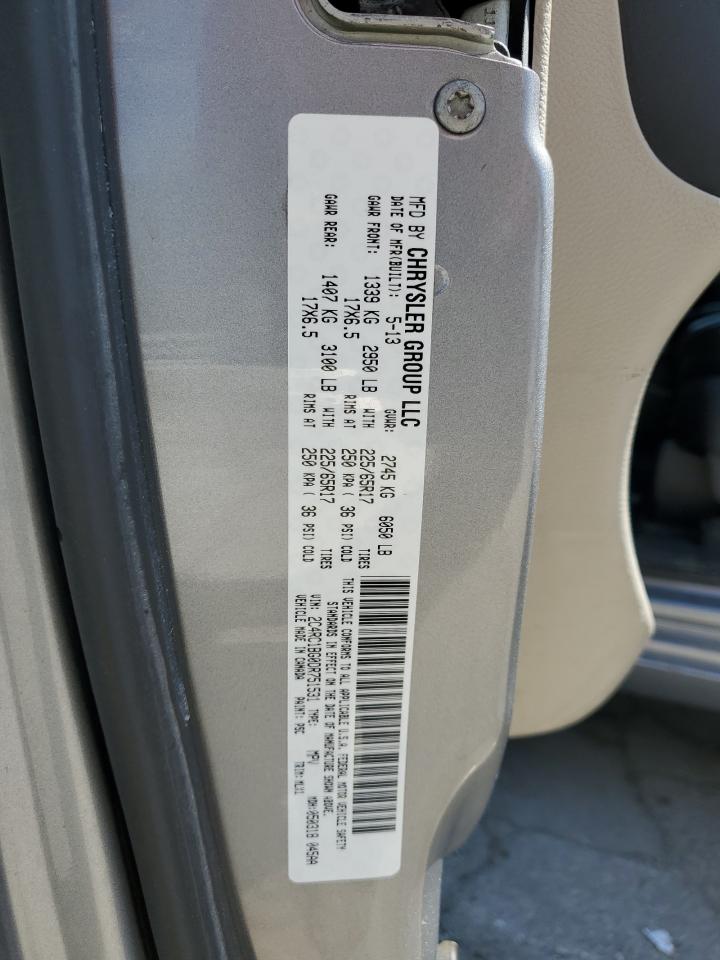 2C4RC1BG0DR751531 2013 Chrysler Town & Country Touring