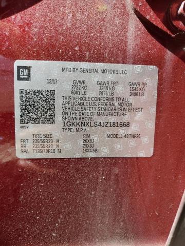 2018 GMC Acadia Denali VIN: 1GKKNXLS4JZ181668 Lot: 51388934