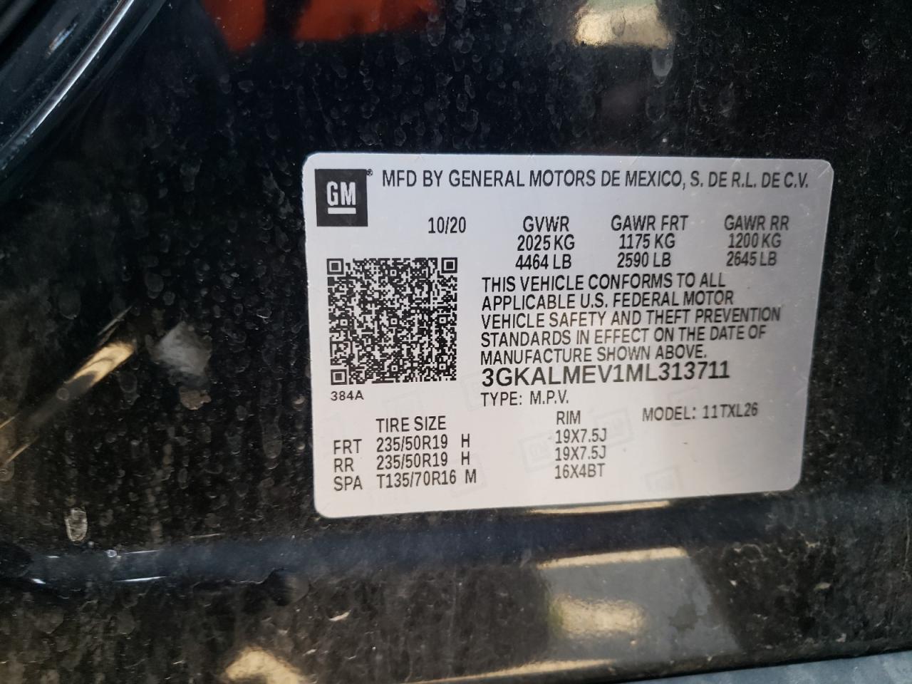 3GKALMEV1ML313711 2021 GMC Terrain Sle