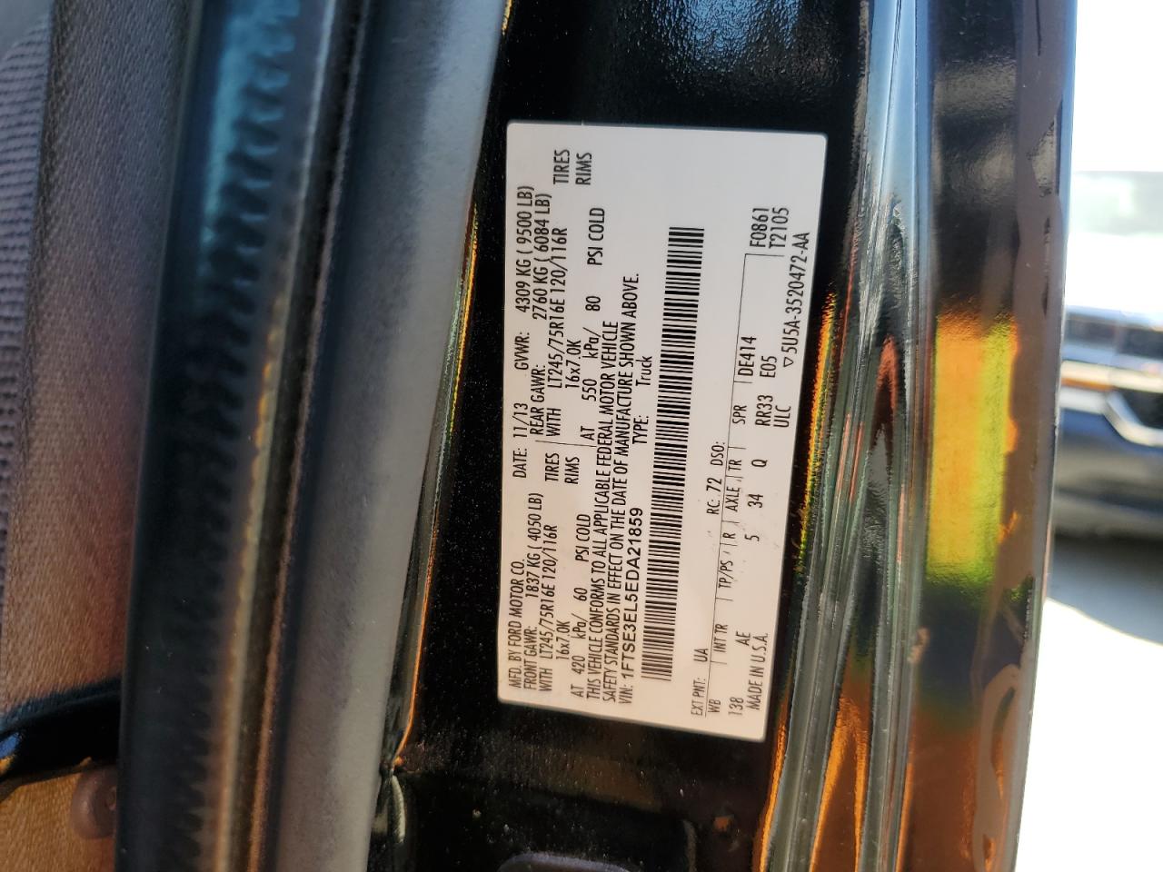 1FTSE3EL5EDA21859 2014 Ford Econoline E350 Super Duty Van