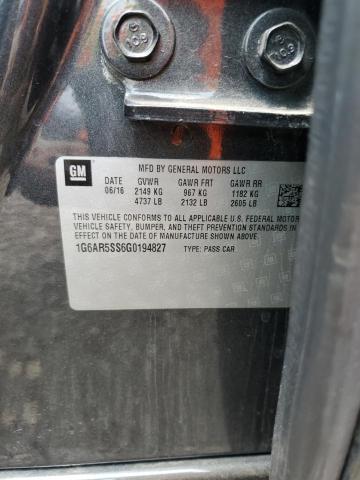 2016 Cadillac Cts Luxury Collection VIN: 1G6AR5SS6G0194827 Lot: 55928284